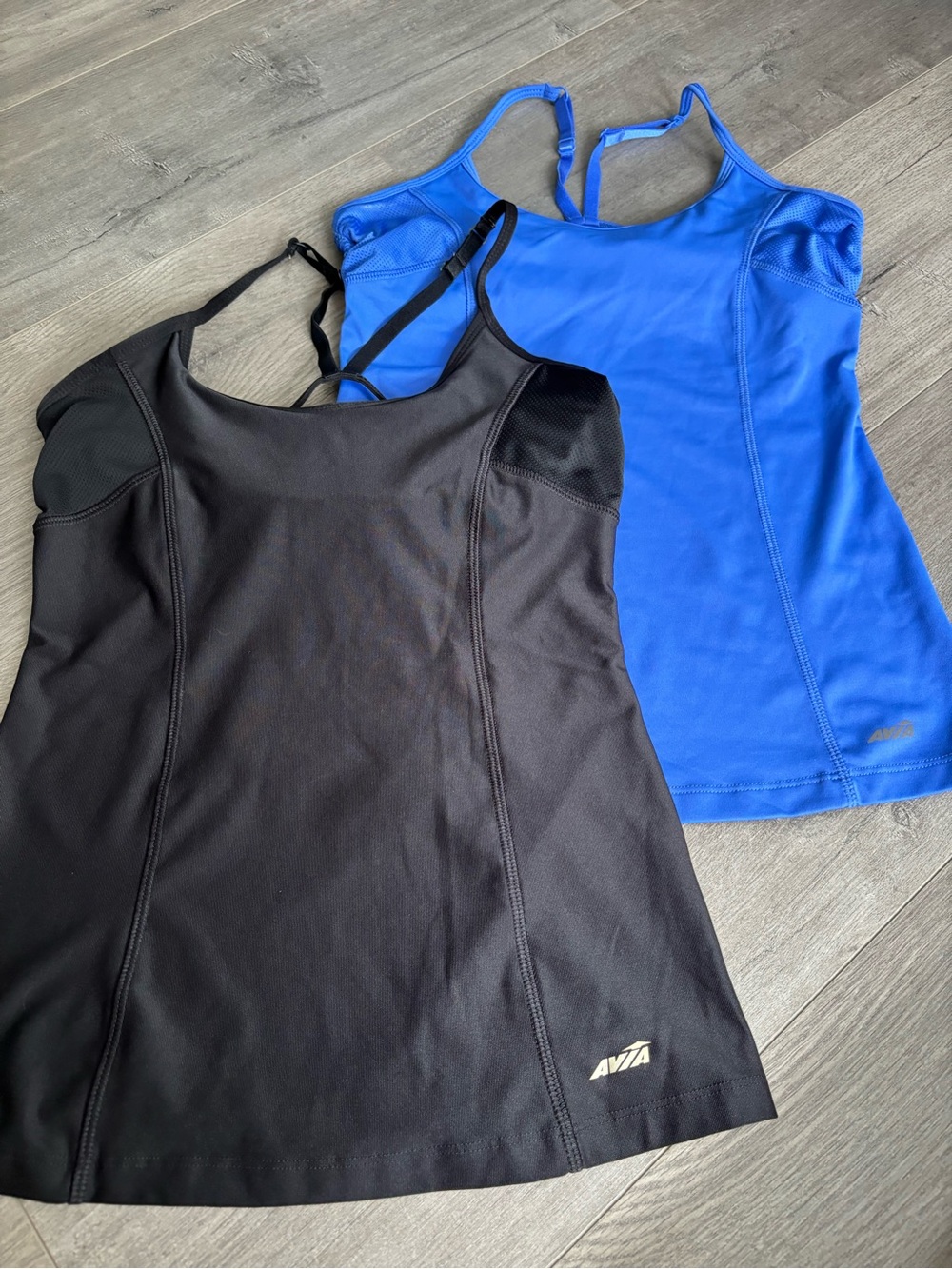 Avia Women’s Strapless Athletic athletic tops - Black and Blue
